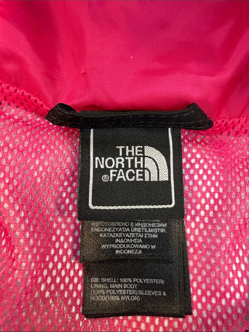 The North Face Black & Hot Pink Hooded Kids Raincoat - Picture 2 of 10